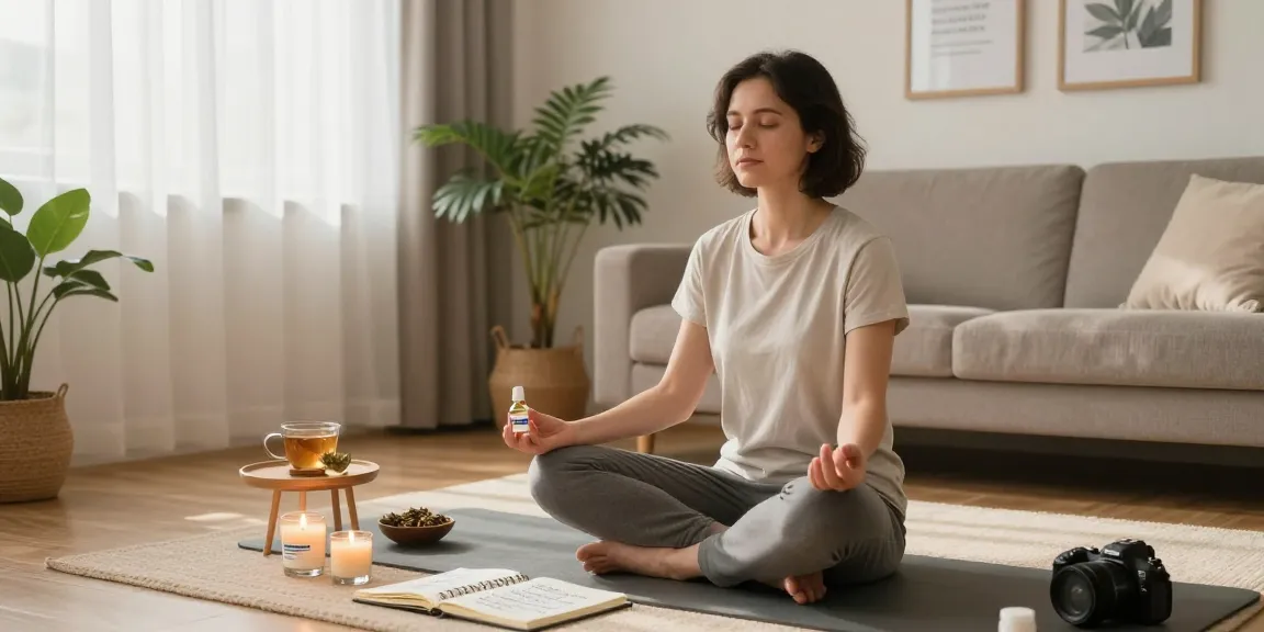 Person meditating in a cozy living room, exploring if 1mg clonazepam is a high dose for anxiety.